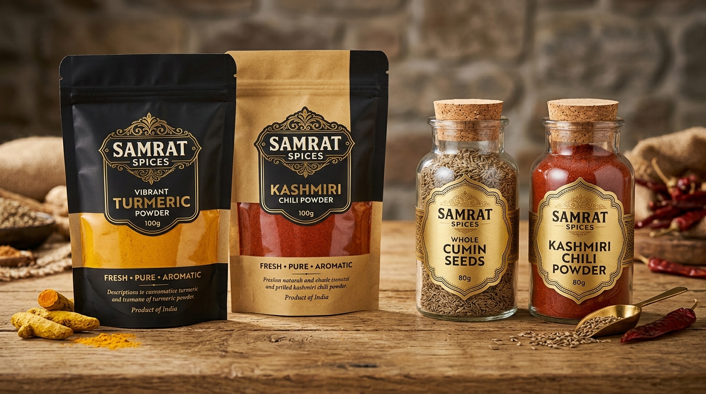 Samrat Mashalay Packaged Spices and Jars
